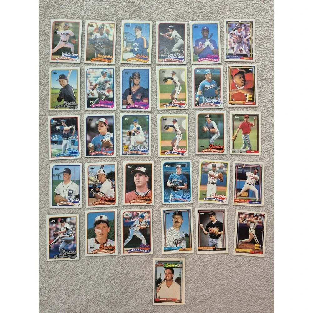 1989 Topps Baseball Card Lot 31 Cards Mark McLemore Billy Ripken Galarraga MLB